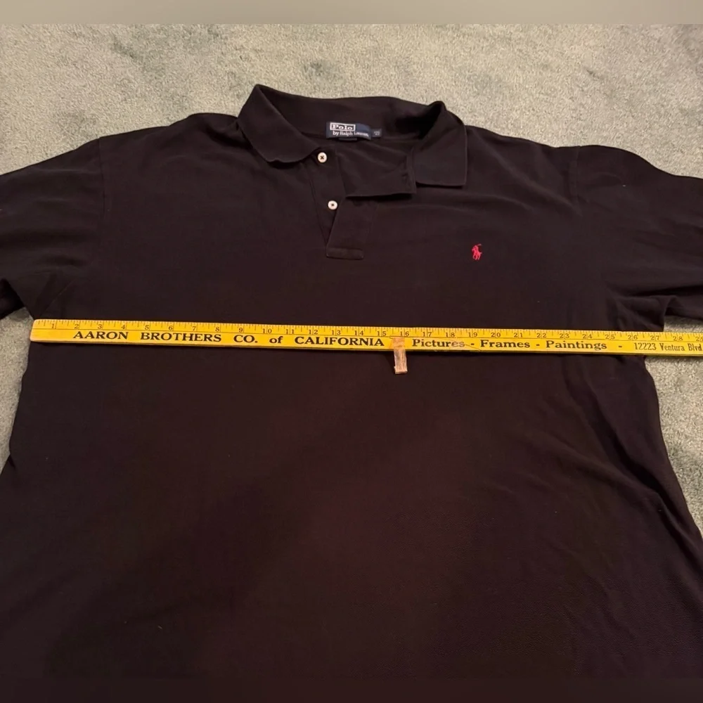 Polo by Ralph Lauren Long Sleeve Black Polo in Size 2XL